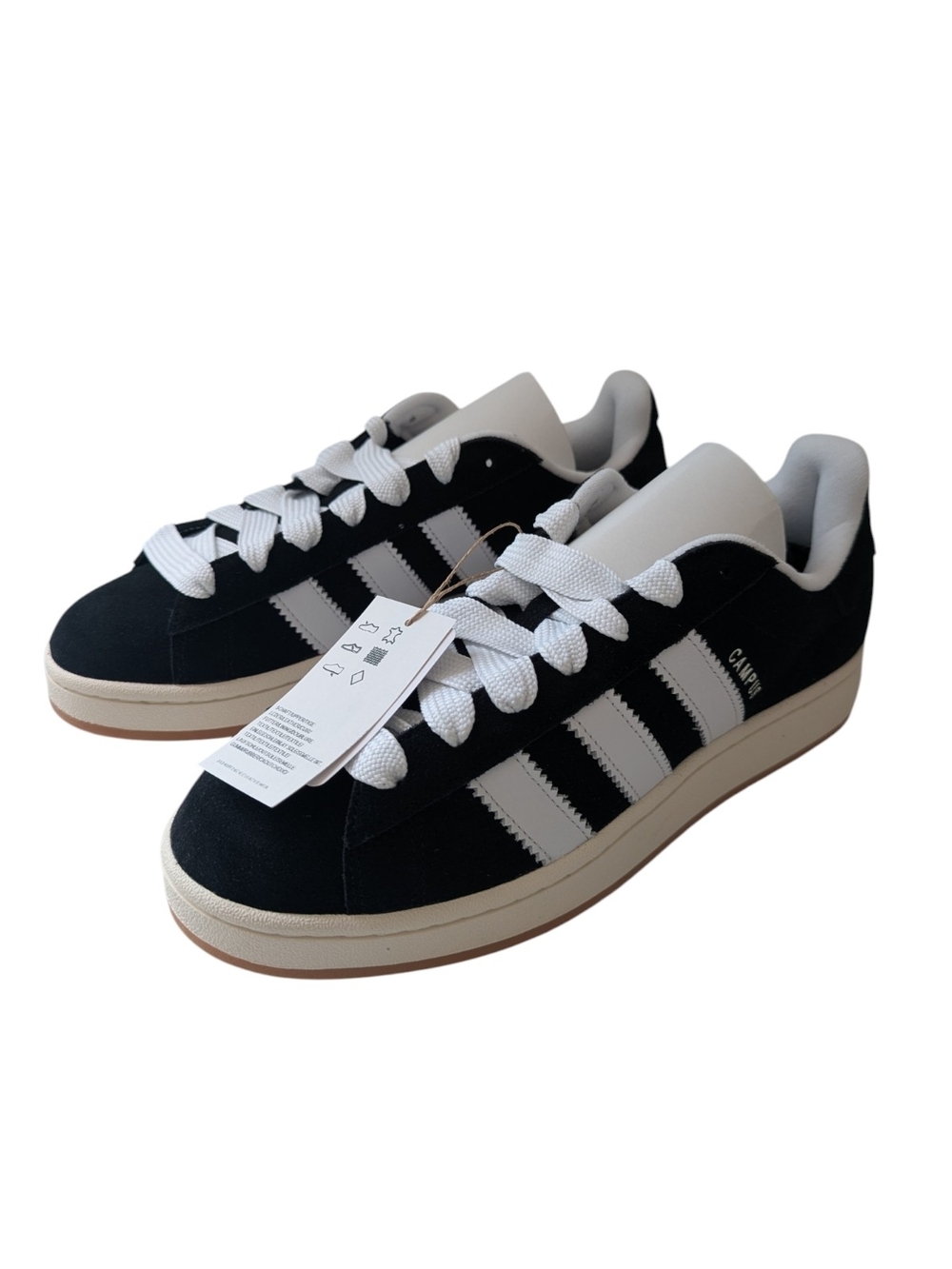 Adidas Campus 00s Fat Lace Sneaker Men's Size 10 Core Black/White - Picture 4 of 7